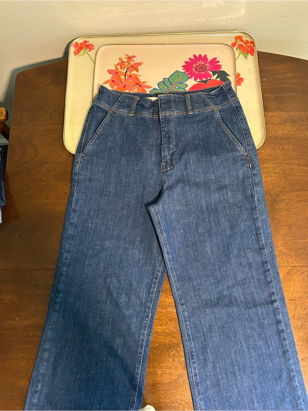 PILCRO Women’s Blue Denim Jeans - Classic Straight Leg